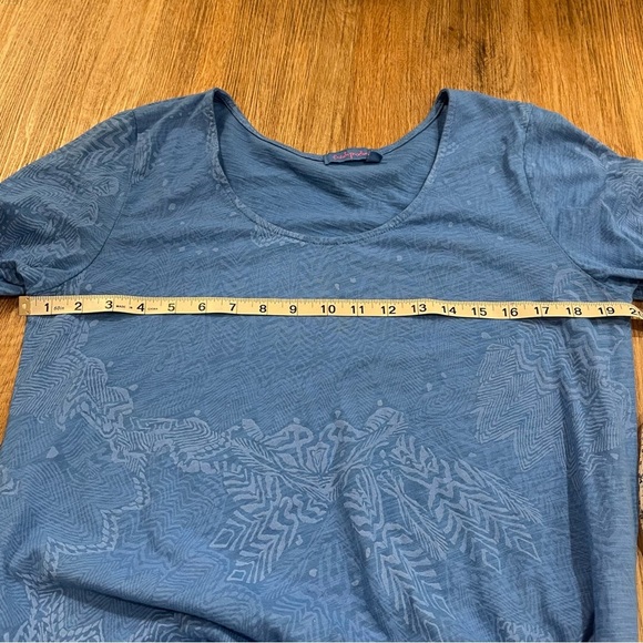 Fresh Produce Dress Womens Large Blue Cotton Loungewear Comfy Floral Made In USA - Picture 6 of 8